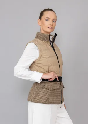 3-in-1 Down Jacket & Bodywarmer - Beige Check