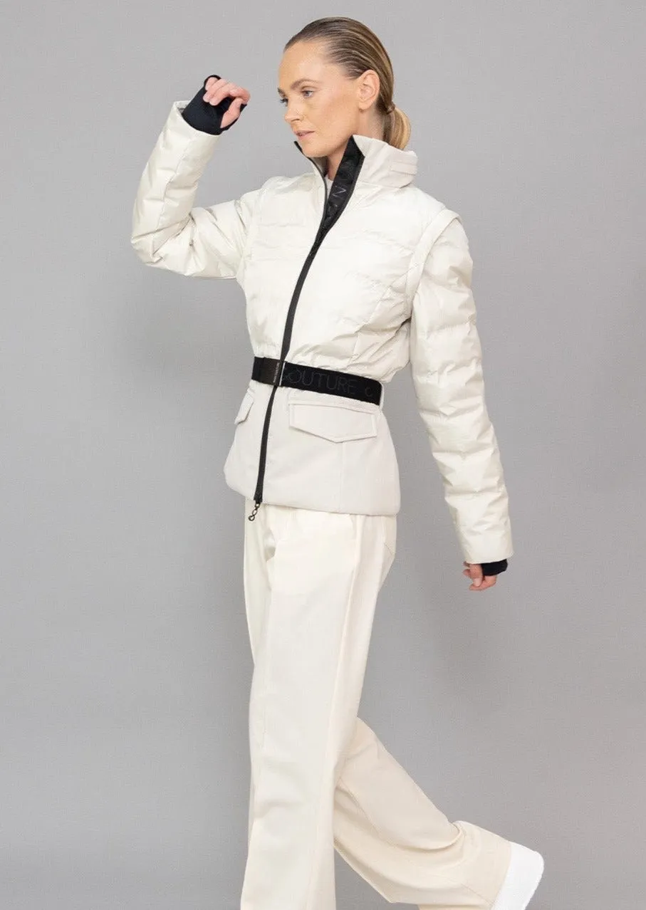 3-in-1 Down Jacket & Bodywarmer - Vanilla White