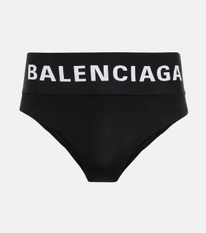 BALENCIAGA Cotton Jersey Briefs, Black