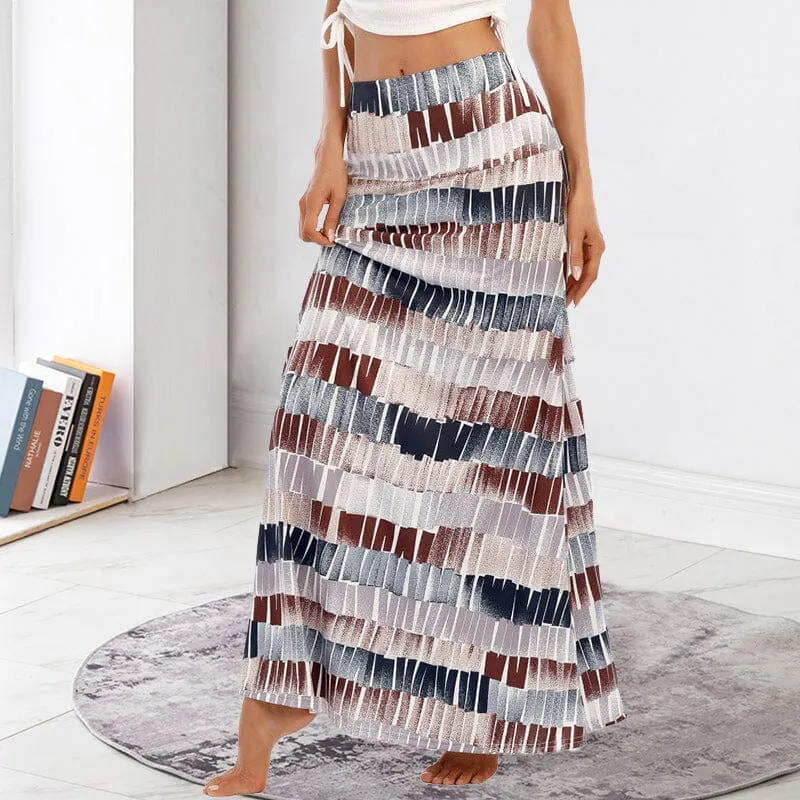 Bohemian High Waisted Maxi Skirt