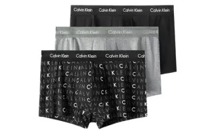 Calvin Klein men's briefs, black   gray   full print