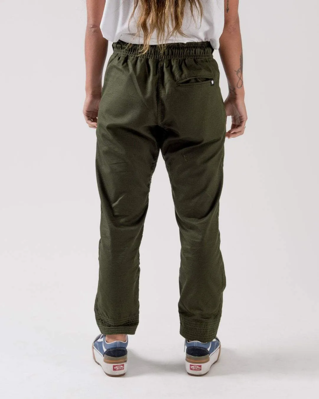 Casual Rip Stop Gi Pant - Military Green