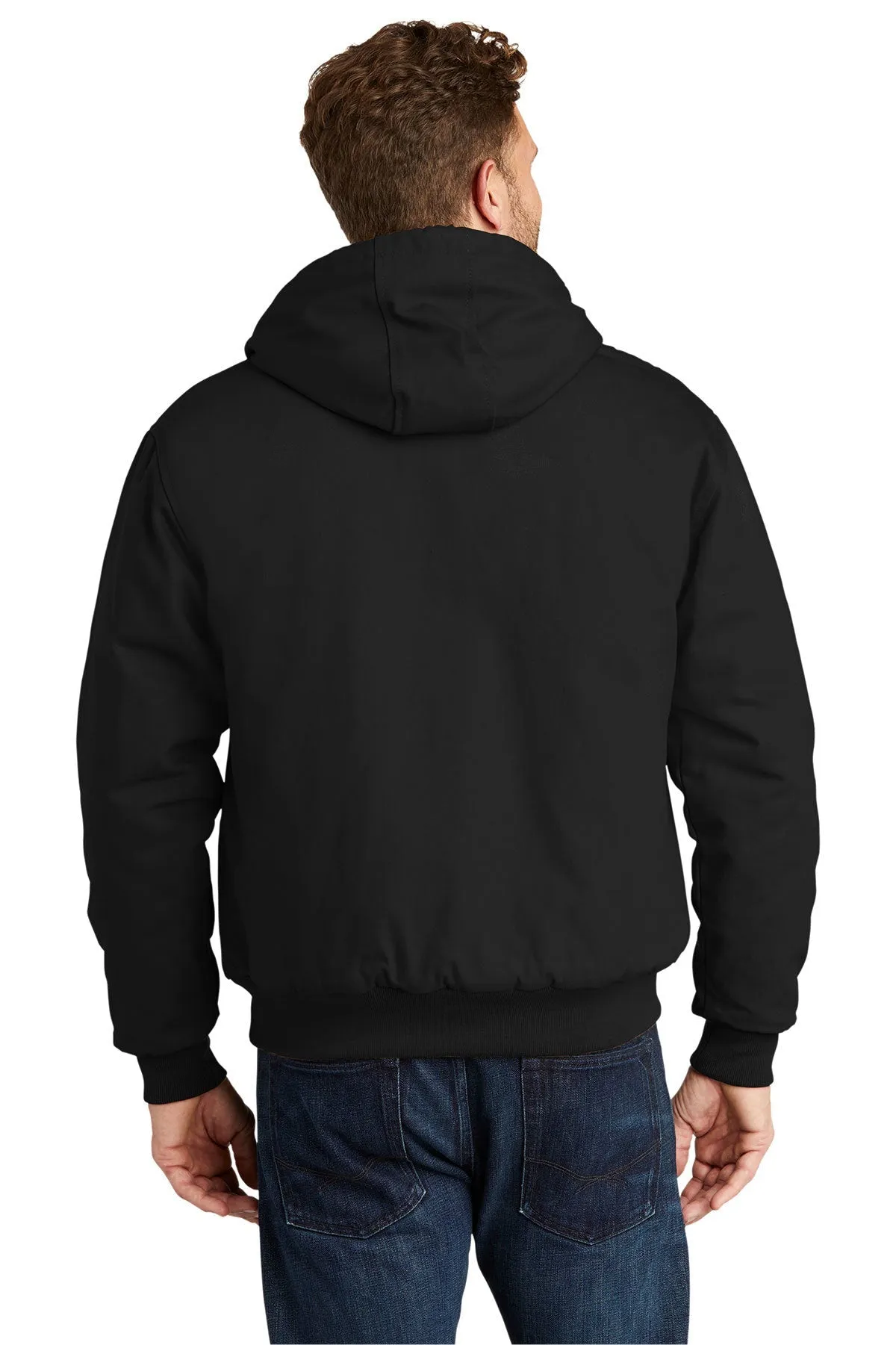 CornerStone Duck Cloth Hooded Work Jacket, Black