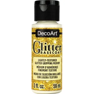 Decoart Lightly Textured Glitter Basecoat 2oz, Clear