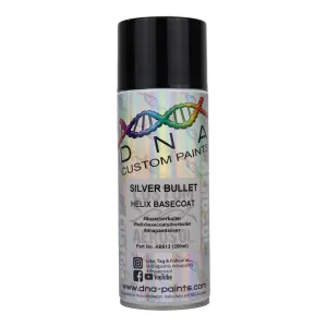 DNA PAINTS Helix Basecoat Spray Paint 350ml Aerosol Silver Bullet