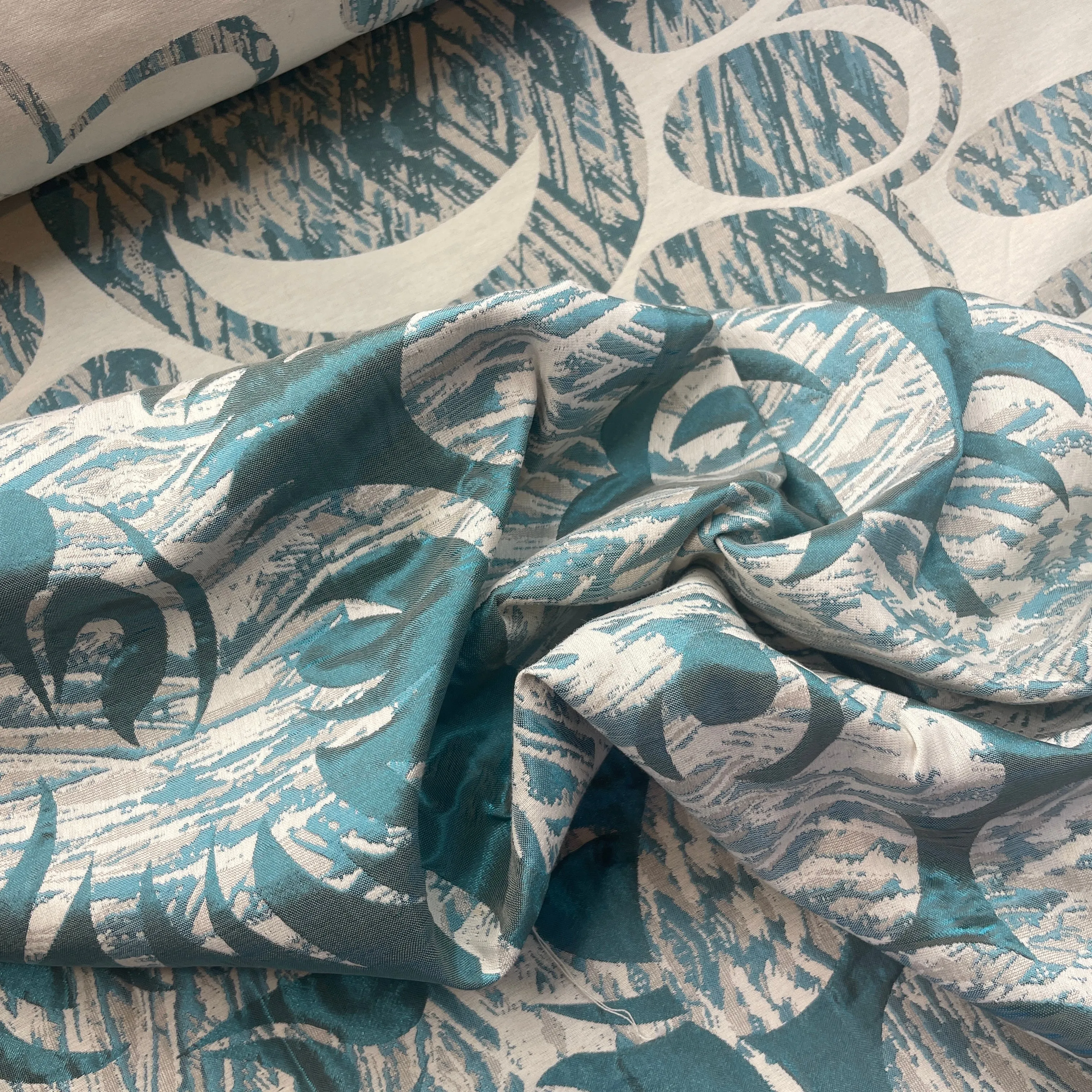 Downtown teal Brocade