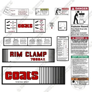 Decal Kit for Coats 7060AX Rim Clamp - Enhance your E-Commerce Product Title.