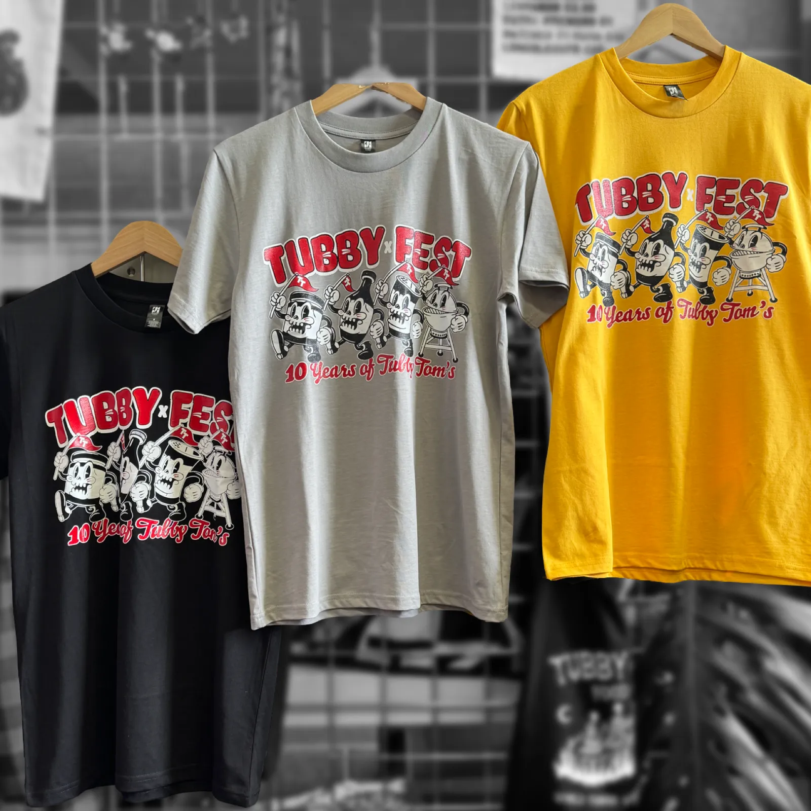 Grey Tubby Fest Shirts - Festival Merch