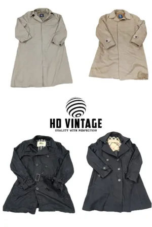 HD327 Ladies Premium Burberry Trench Coats - 6 pcs