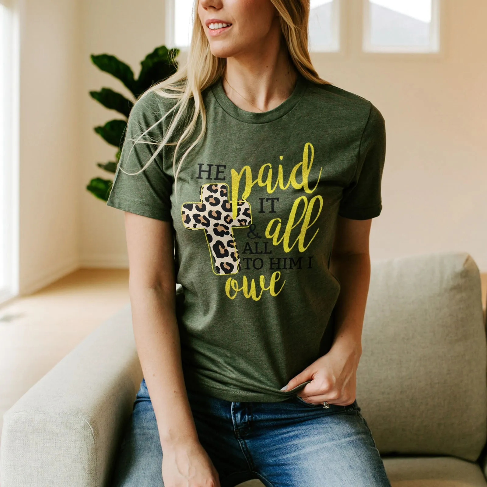 He Paid It All Tee Shirts For Women - Christian Shirts for Women - Religious Tee Shirts