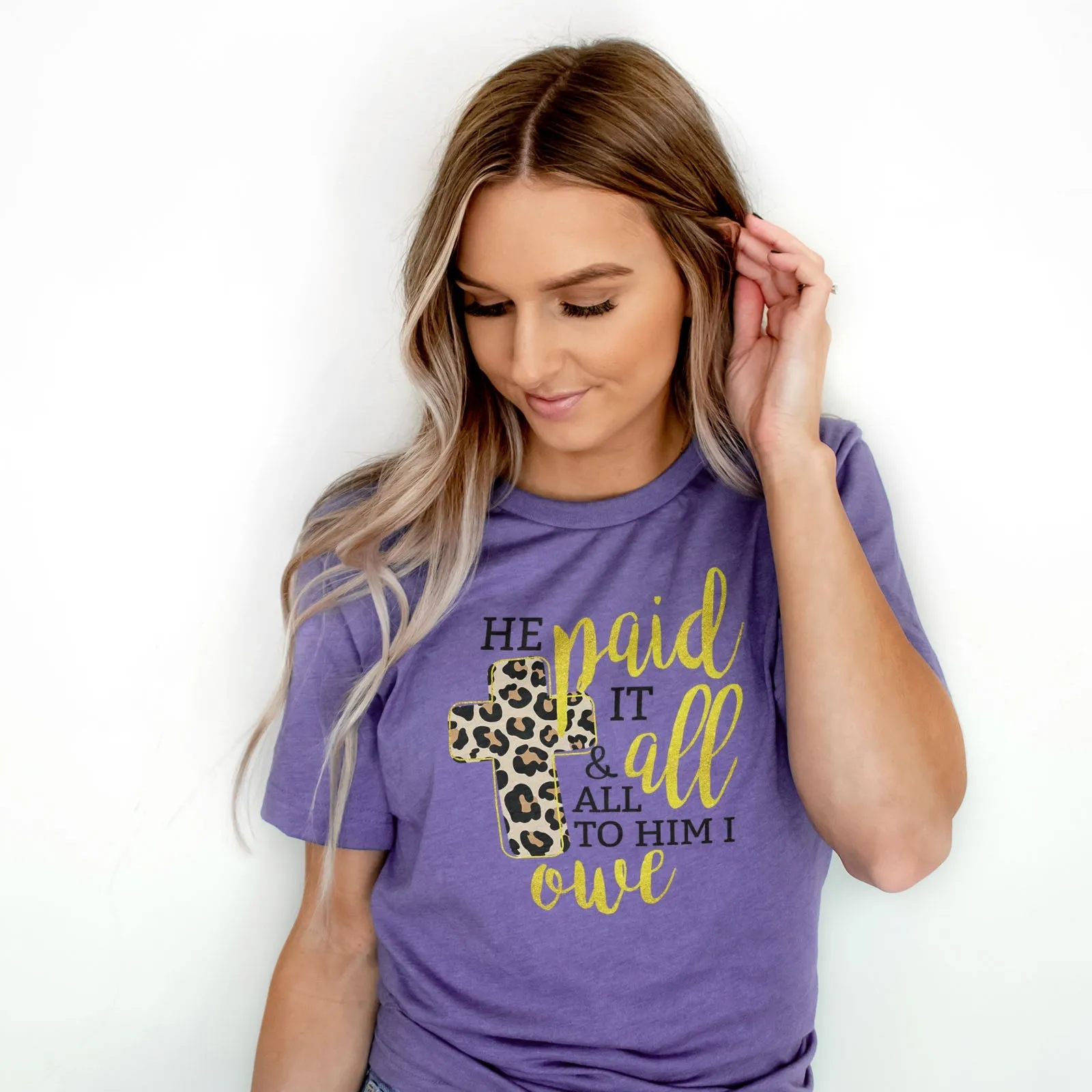 He Paid It All Tee Shirts For Women - Christian Shirts for Women - Religious Tee Shirts