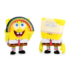 KIDROBOT IMAGINATION SPONGEBOB SQUAREPANTS & SPONGEBOB UNDERPANTS VINYL FIGURE 2-PACK