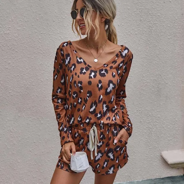 Leila Leopard Sleepwear Set