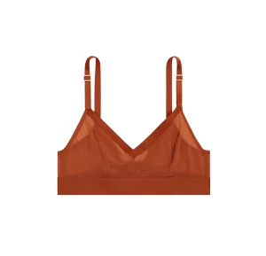 Luxe Mesh Triangle Bralette - French Press