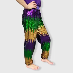 Mardi Gras Sequin Jogger Pants