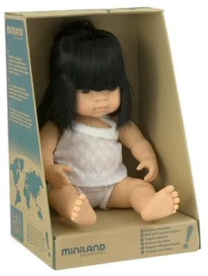 Miniland Anatomically Correct 38cm Asian Girl Doll