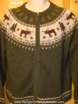 Nordic Vintage Style Reindeer Christmas Sweater