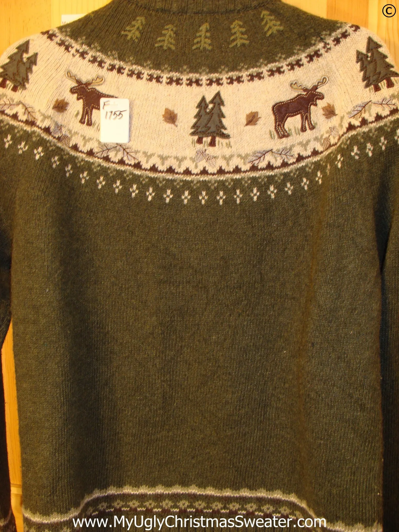 Nordic Vintage Style Reindeer Christmas Sweater