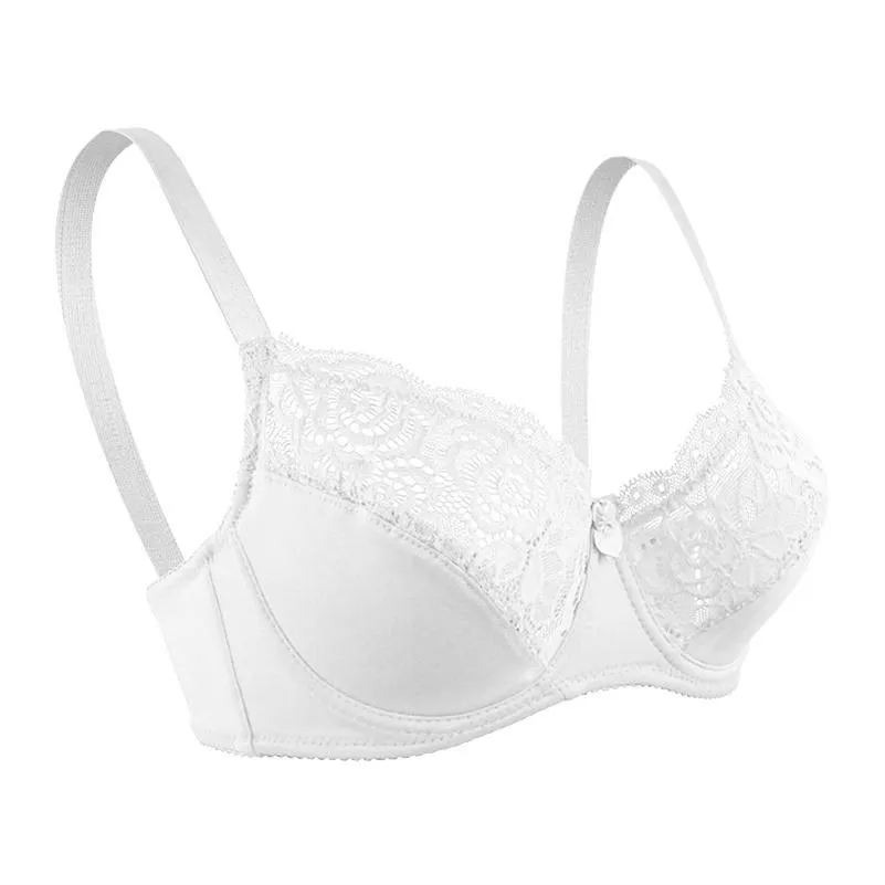 Queenral French Adjustable Underwear Small Chest Gather Thin Underwire Lace Ladies Bra