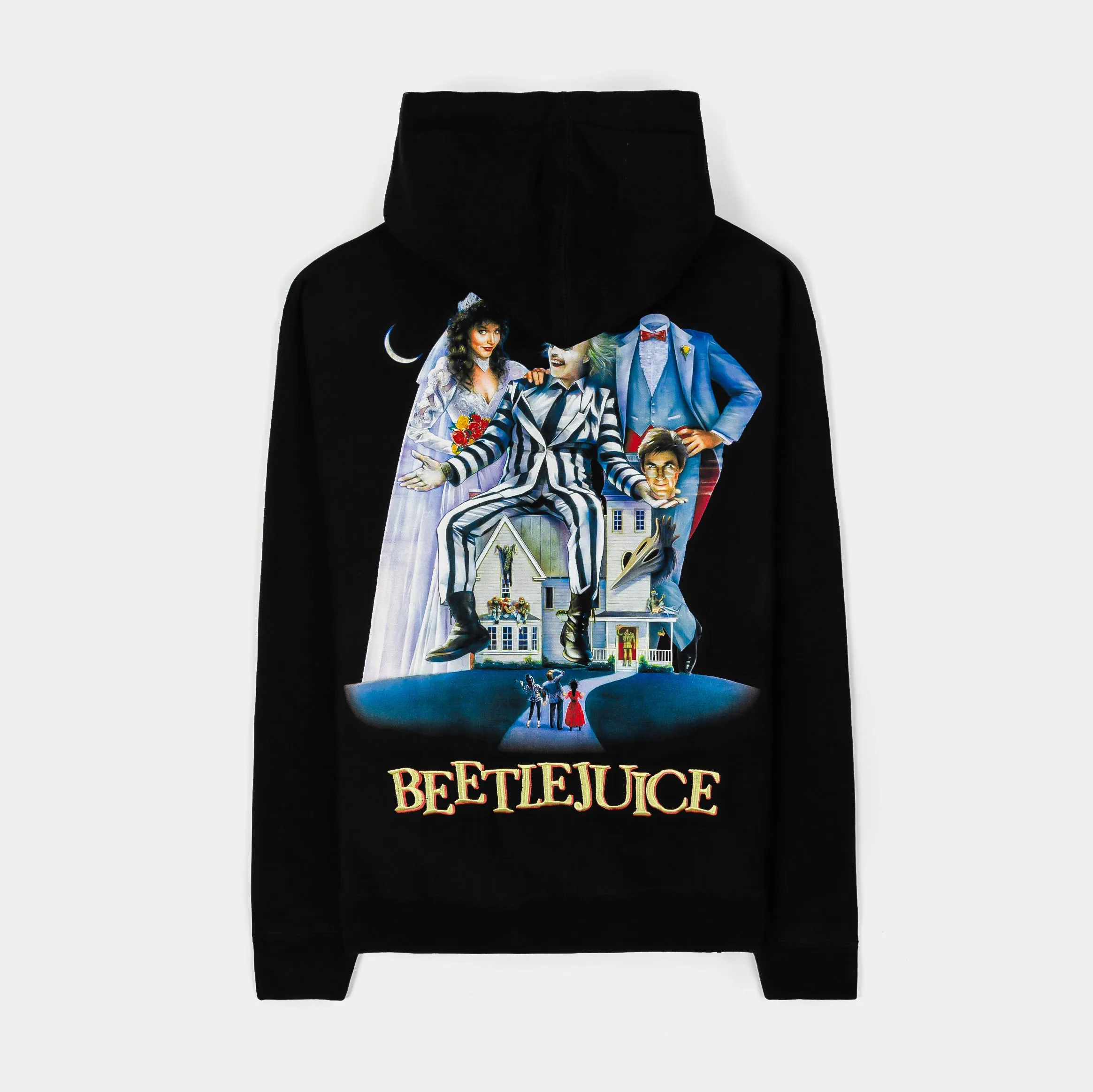 SP x Beetlejuice Poster Pullover Mens Hoodie (Black/Yellow)