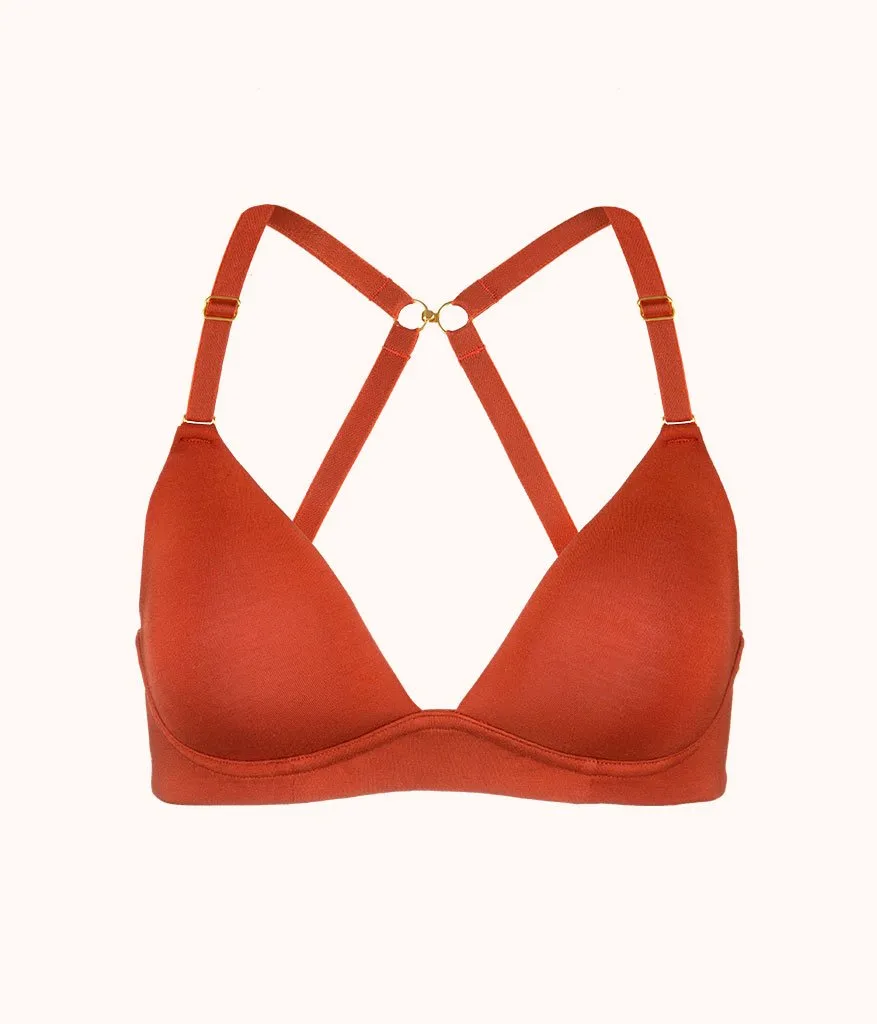 The All-Day Plunge No-Wire Bra: Burnt Orange