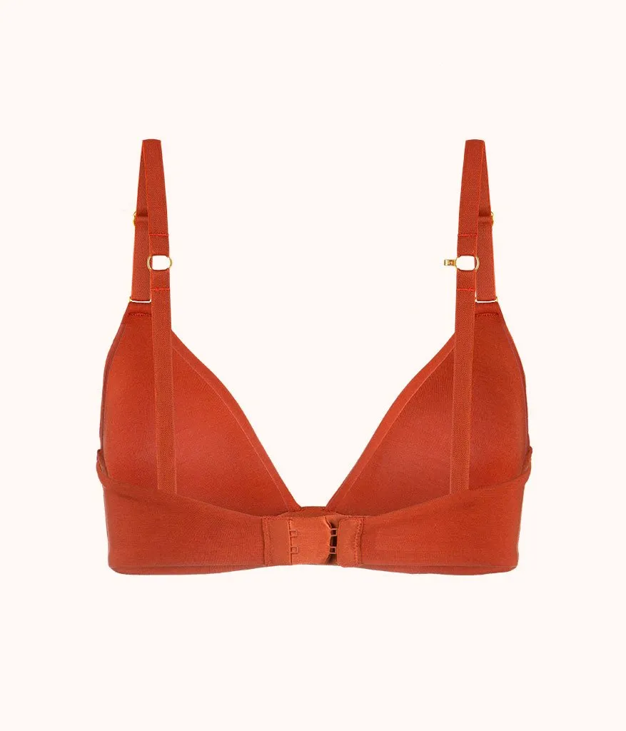 The All-Day Plunge No-Wire Bra: Burnt Orange