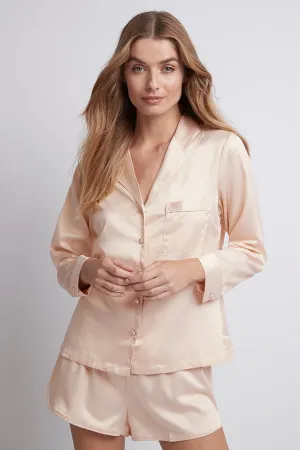 Toni Long Sleeve with Short Pyjama Set - Blush