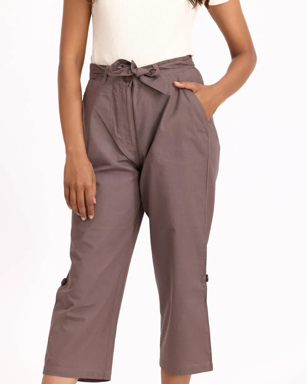 Women Culottes Pants - Mocha