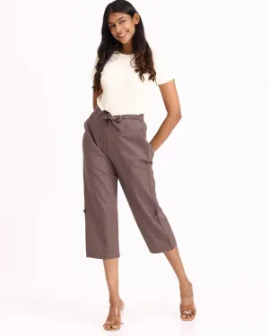 Women Culottes Pants - Mocha