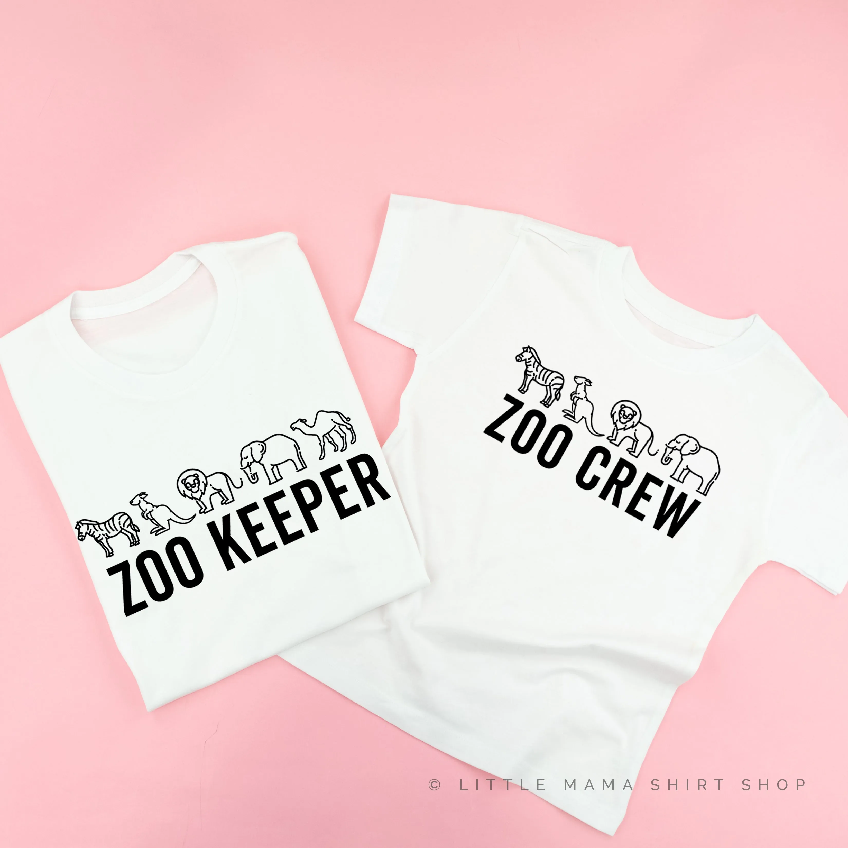 ZOO KEEPER   ZOO CREW - Set of 2 Matching Shirts