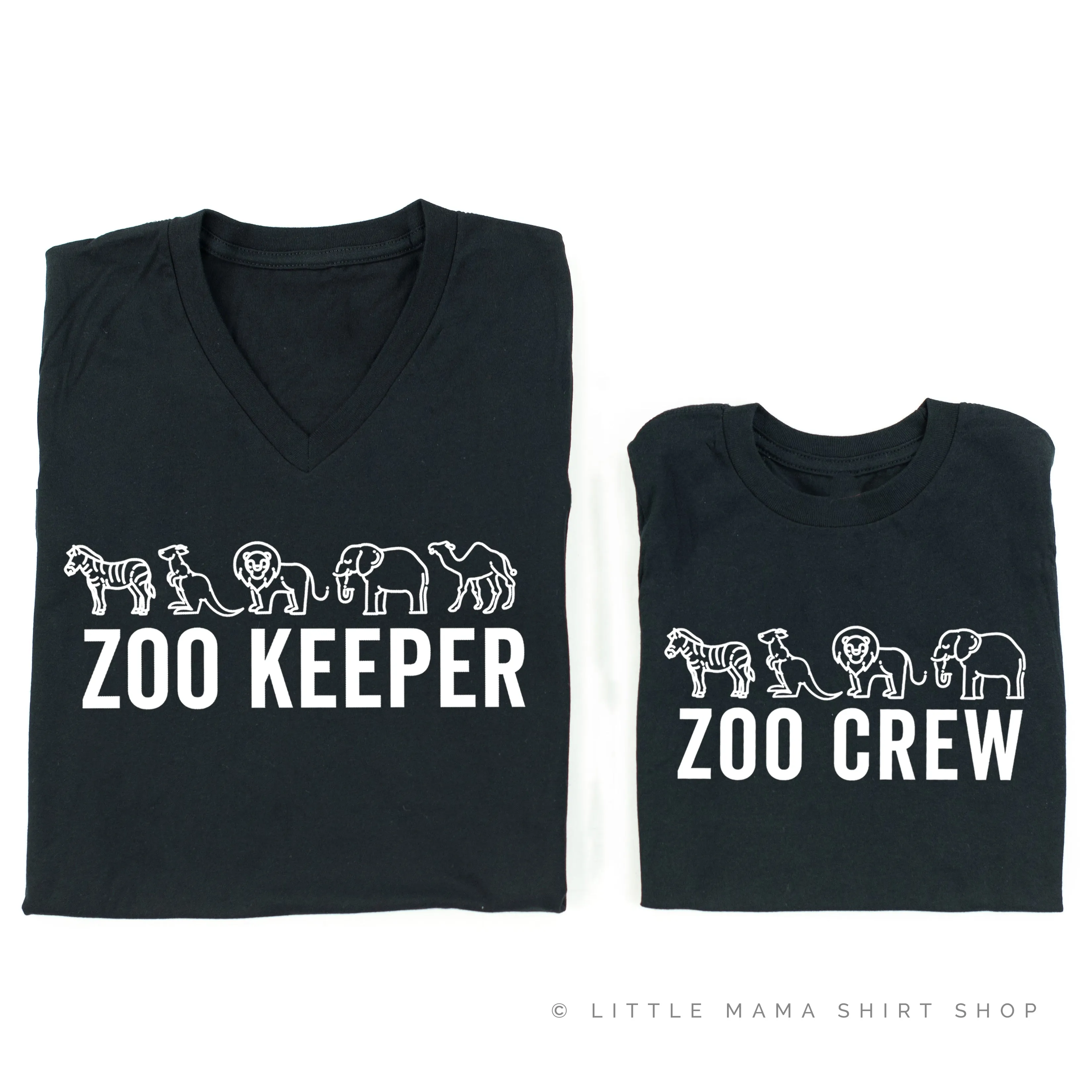 ZOO KEEPER   ZOO CREW - Set of 2 Matching Shirts