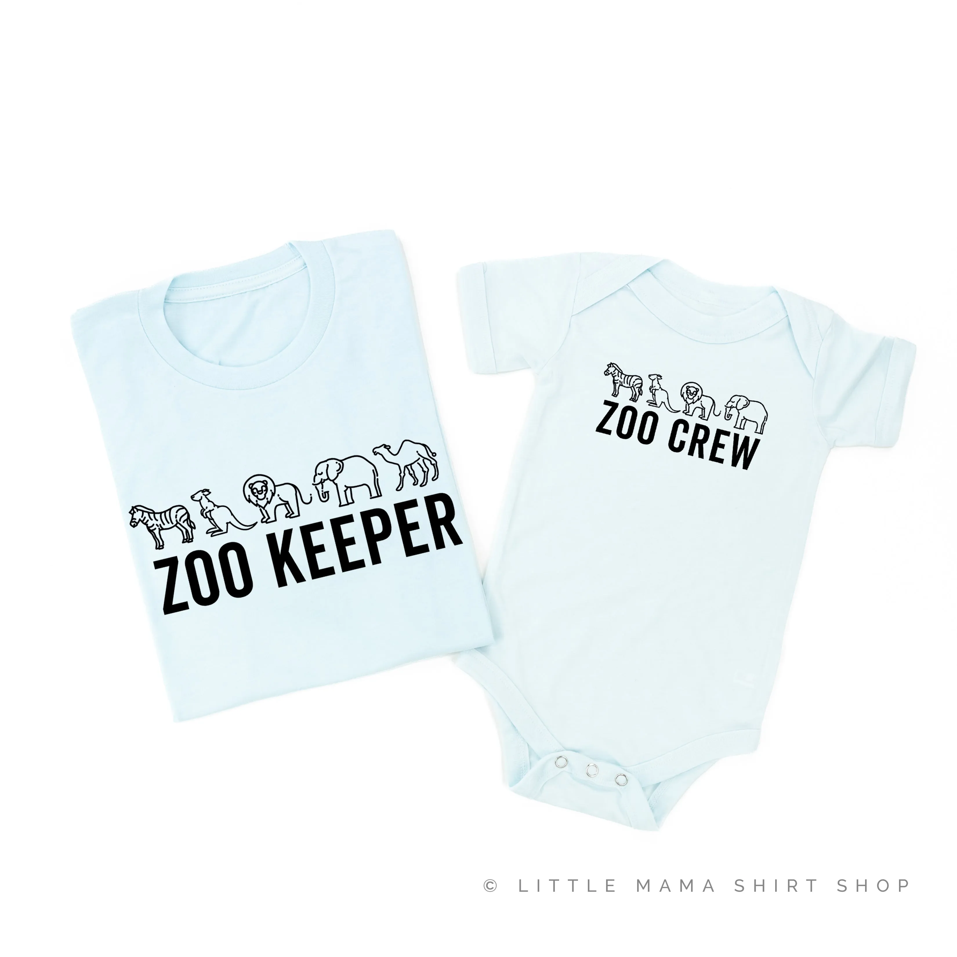 ZOO KEEPER   ZOO CREW - Set of 2 Matching Shirts