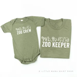 ZOO KEEPER   ZOO CREW - Set of 2 Matching Shirts