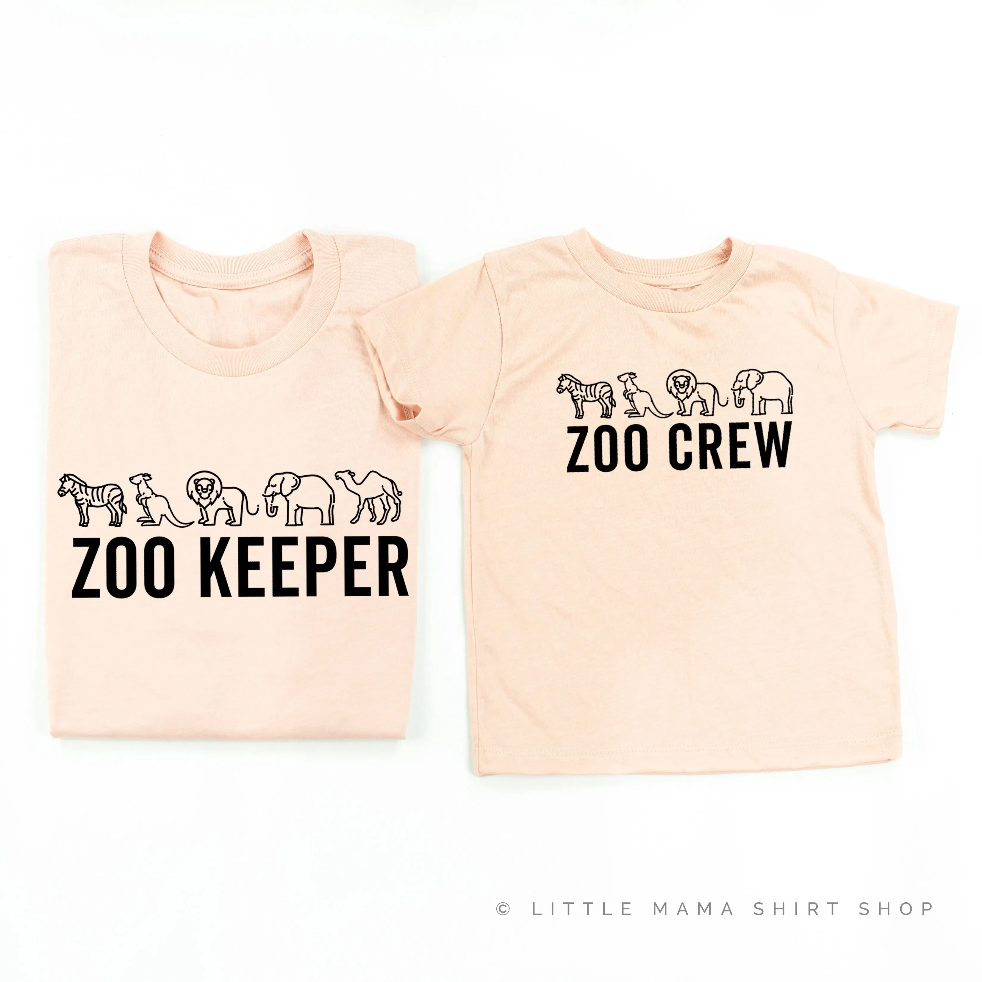 ZOO KEEPER   ZOO CREW - Set of 2 Matching Shirts